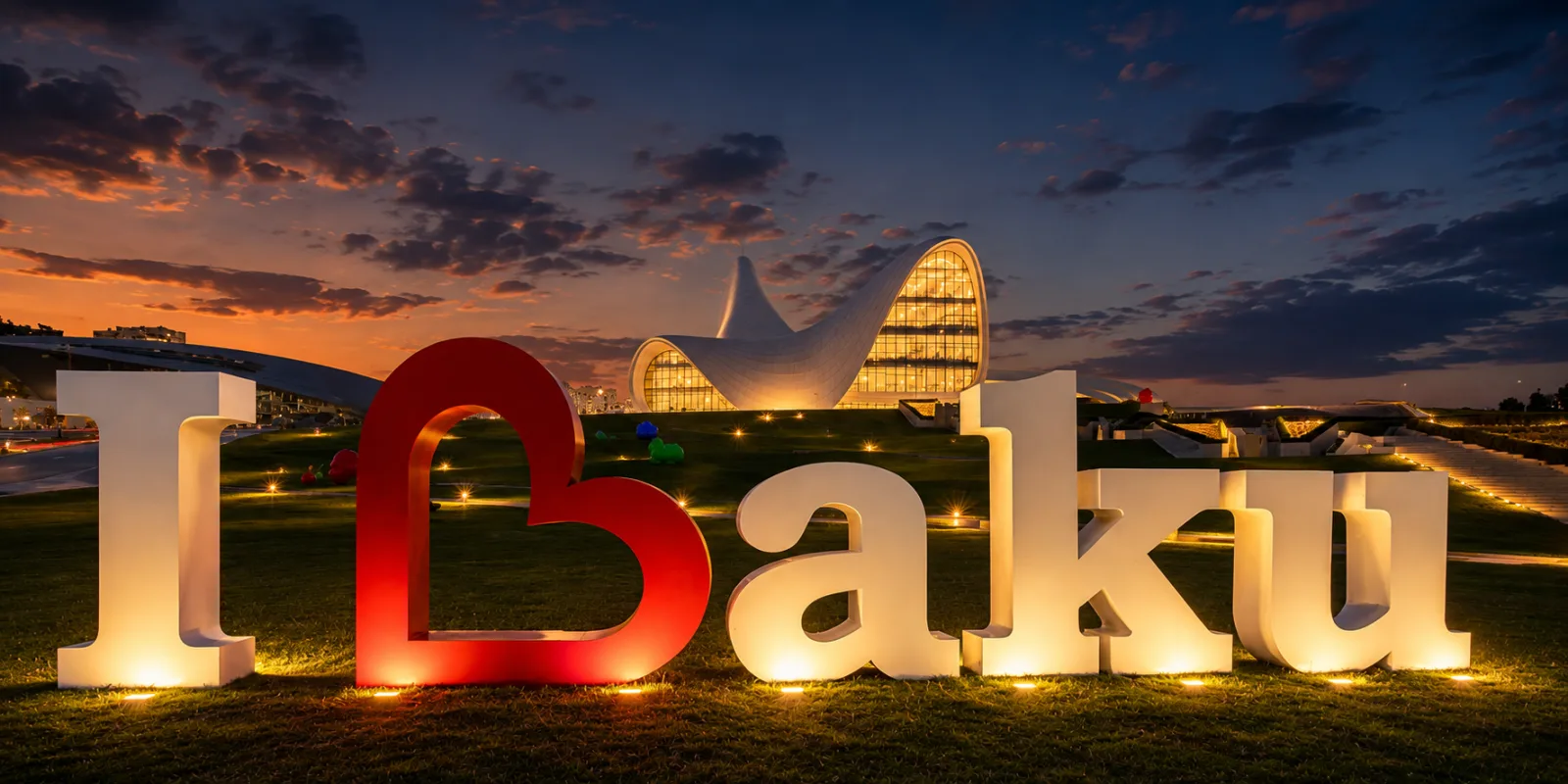 Baku at Night: Five Lit Stops in Two Hours, After Sunset — 7